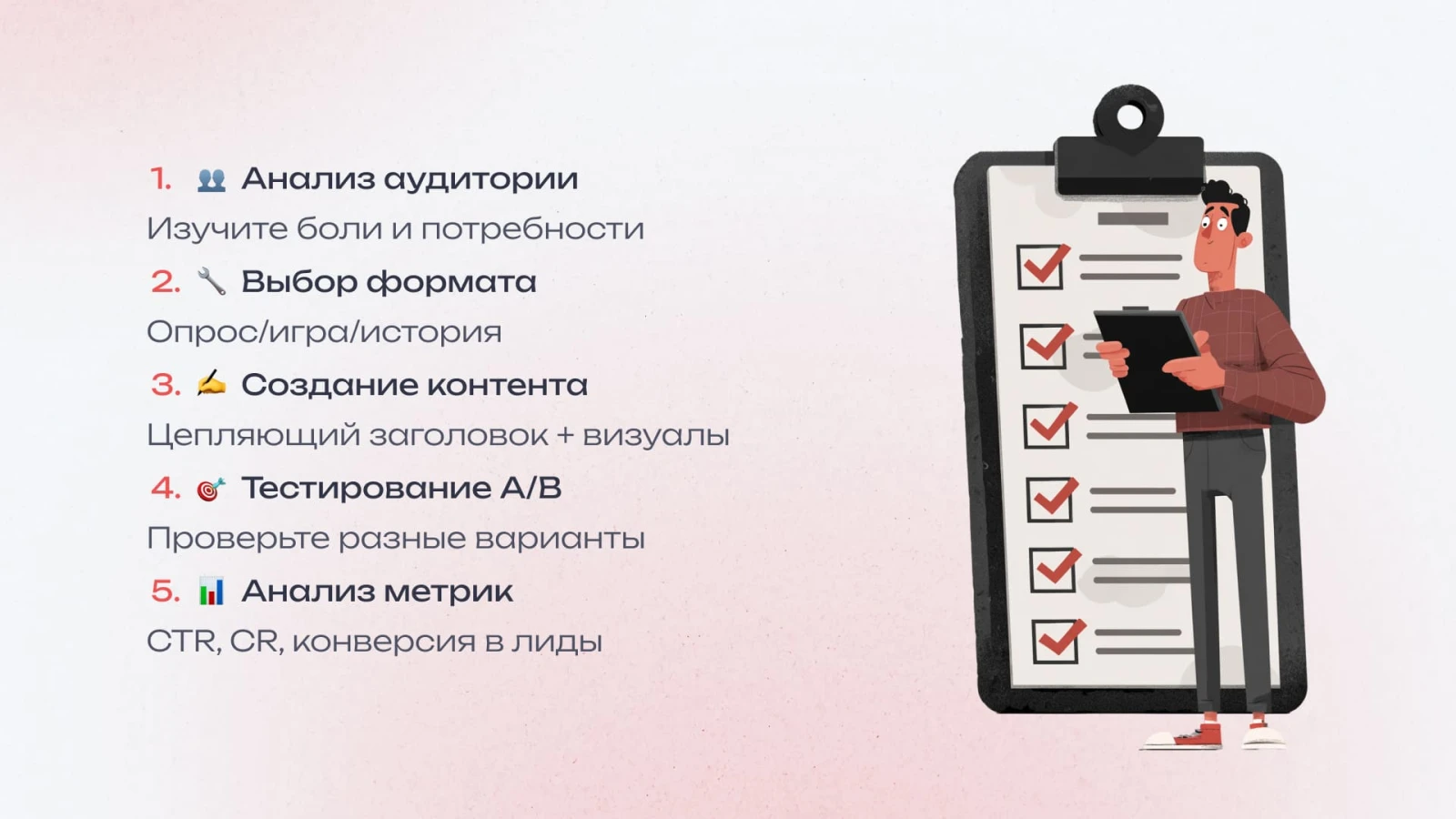 чек-лист по созданию успешного преленда